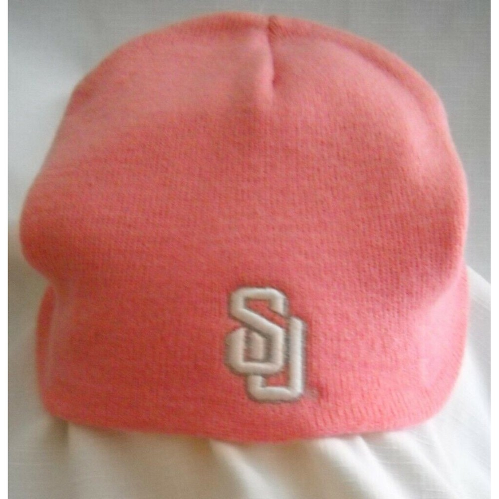 SYRACUSE UNIVERSITY Hat Cap Pink Ladies Knit Licensed One Size Fits All